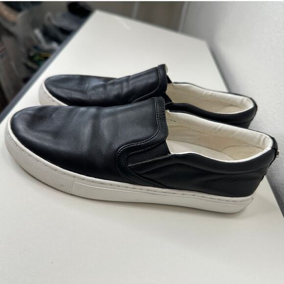 Sam Edelman Black Leather White Base Slip On Shoe 5 - Picture 4 of 15